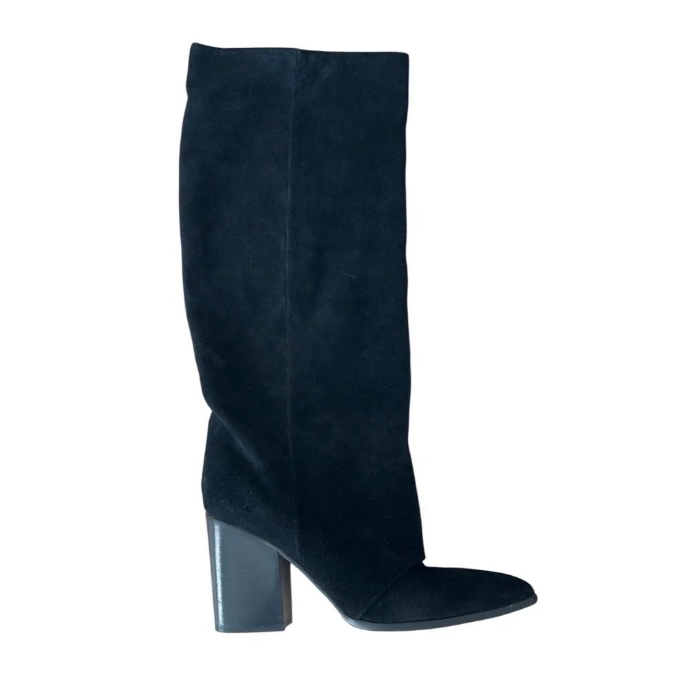 Nine West Chicke Women's Block Heel High Shaft Dress Boots‎ SZ: 10